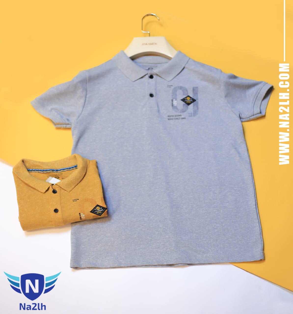 تيشيرت بولو رجالي باكمام قصيرة